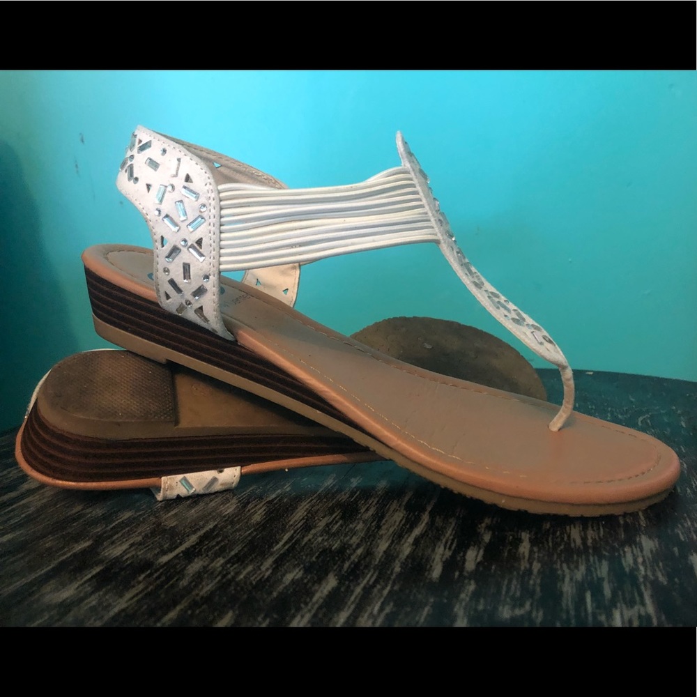 White sandals